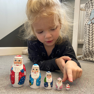 Изображение товара Матрешка сувенирная Брестская Фабрика Сувениров В виде Деда Мороза и маленького снеговика 5162