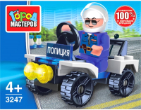 

Конструктор Город мастеров, Полицейский На Машине / 3247-JS