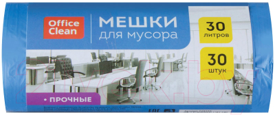 Изображение товара Пакеты для мусора OfficeClean Прочные 30л (30шт, синий)