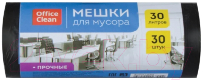 Изображение товара Пакеты для мусора OfficeClean прочные 30л (30шт, черный)