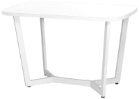 Обеденный стол Millwood Лофт Мюнхен 120x70x75 (белый/металл белый) - 