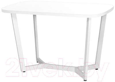 Обеденный стол Millwood Лофт Мюнхен 120x70x75 (белый/металл белый)