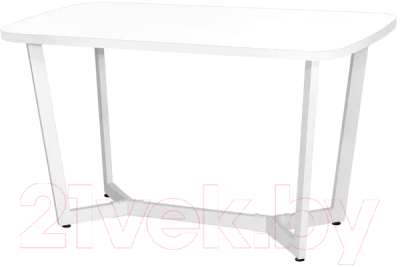 Обеденный стол Millwood Лофт Мюнхен 130x80x75 (белый/металл белый)