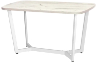 Обеденный стол Millwood Лофт Мюнхен 130x80x75 (дуб белый Craft/металл белый) - 
