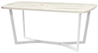 Обеденный стол Millwood Лофт Мюнхен 160x80x75 (дуб белый Craft/металл белый) - 