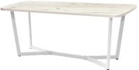 Обеденный стол Millwood Лофт Мюнхен 180x90x75 (дуб белый Craft/металл белый) - 