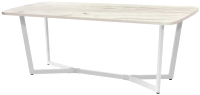 Обеденный стол Millwood Лофт Мюнхен 200x100x75 (дуб белый Craft/металл белый) - 