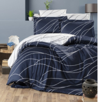 

Комплект постельного белья Karven, Сатин евро / N021 Mesi navy blue