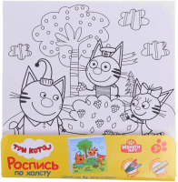 

Набор для творчества MultiArt, Холст для росписи Три Кота / 100CANV15X15-TC3