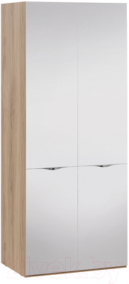 Шкаф ТриЯ Глосс с 2 зеркальными дверями СМ-308.07.212 (яблоня беллуно)