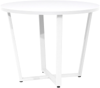 Обеденный стол Millwood Лофт Орлеан Л D100x75 (белый/металл белый) - 