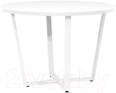 Обеденный стол Millwood Лофт Орлеан Л D110x75 (белый/металл белый)