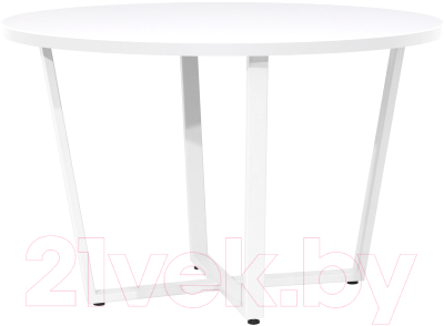 Обеденный стол Millwood Лофт Орлеан Л D120x75 (белый/металл белый)