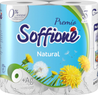 

Туалетная бумага Soffione, Premio Natural 3х слойная