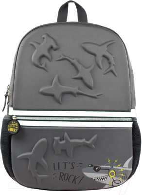 Школьный рюкзак Феникс+ Акулы / 53676 (серый)