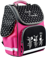 Школьный рюкзак Феникс+ Зебры / 53776 (черный/розовый) - 