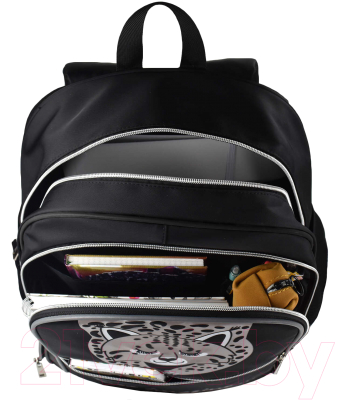 Школьный рюкзак Феникс+ Рысь / 54124 (черный)