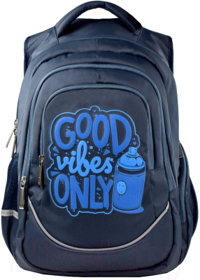 Школьный рюкзак Феникс+ Синий граффити / 53771 (синий)