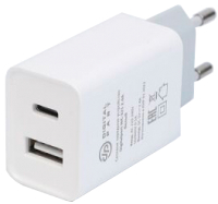 Зарядное устройство сетевое Digitalpart WC-321 2.4A с кабелем Lightning (белый) - 