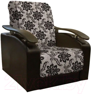 Комплект мягкой мебели Асмана Антуан (рогожка вензель коричневый/кожзам коричневый)