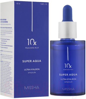 Сыворотка для лица Missha Super Aqua Ultra Hyalron Ampoule Интенсивно увлажняющая (47мл)