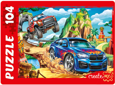 Изображение товара Пазл РЫЖИЙ КОТ Крутые машинки / П104-4883 (104эл)