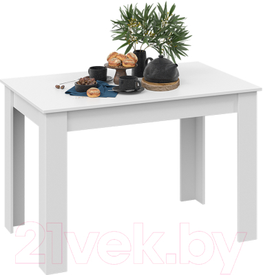 Обеденный стол ТриЯ Промо тип 2 (белый/белый)