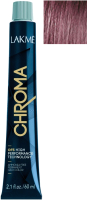 Крем-краска для волос Lakme Chroma Безаммиачная перманентная 4/22 (60мл, средний шатен фиолетовый яркий) - 