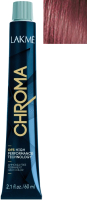 Крем-краска для волос Lakme Chroma Безаммиачная перманентная 5/25 (60мл, светлый шатен фиолетово-махагоновый) - 