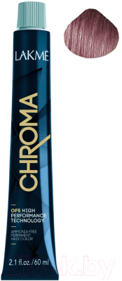 Крем-краска для волос Lakme Chroma Безаммиачная перманентная 6/26 (60мл, темный блондин фиолетово-коричневый)