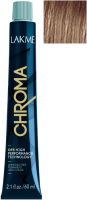 Крем-краска для волос Lakme Chroma Безаммиачная перманентная 7/00 (60мл, средний блондин) - 