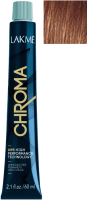 Крем-краска для волос Lakme Chroma Безаммиачная перманентная 7/46 (60мл, средний блондин медно-коричневый) - 