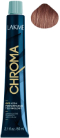 Крем-краска для волос Lakme Chroma Безаммиачная перманентная 7/64 (60мл, средний блондин коричнево-медный) - 