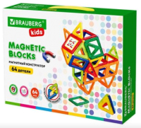 

Конструктор магнитный, Kids Magnetic Big Blocks-64 / 663847