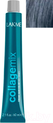 Крем-краска для волос Lakme Collagemix Creme Hair Color Mix Tones корректирующая 0/07 (60мл, серебристый)