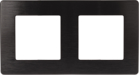 Рамка для выключателя ЭРА 12-5102-06 / Б0052514 (сатин/черный) - 