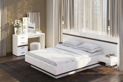 Каркас кровати SV-мебель Соло К универсальная 160x200 (белый/венге/белый глянец/венге)