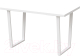 Обеденный стол Millwood Лофт Уэльс Л 160x80x75 (белый/металл белый) - 