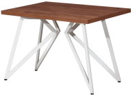 Обеденный стол Millwood Женева Л 120x70x75 (дуб табачный Craft/металл белый) - 