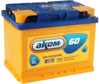 Автомобильный аккумулятор AKOM 6CT-60 Рус L+ 540A (60 А/ч) - 