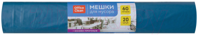 Изображение товара Пакеты для мусора OfficeClean Особо прочные 60л (20шт, синий)