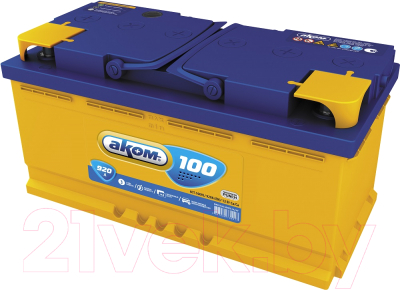 Автомобильный аккумулятор AKOM 6СТ-100 Евро R+ 920A (100 А/ч)
