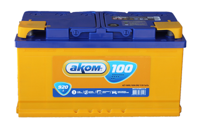 Автомобильный аккумулятор AKOM 6СТ-100 Рус L+ 920A