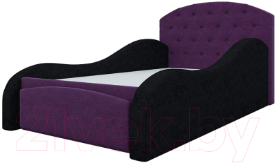 Кровать-тахта детская Mebelico Майя 10 / 58220 (микровельвет, фиолетовый/черный)
