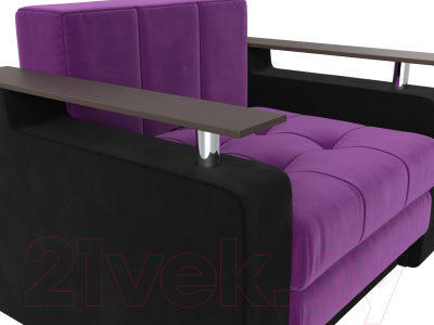Кресло-кровать Mebelico Комфорт 12 / 58756 (микровельвет, фиолетовый/черный)
