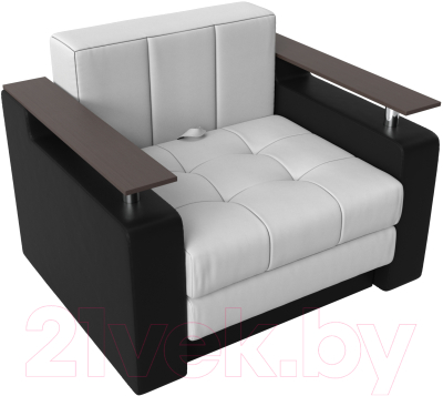 Кресло-кровать Mebelico Комфорт 12 / 58751 (экокожа, белый/черный)