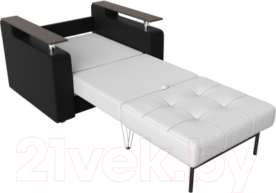 Кресло-кровать Mebelico Комфорт 12 / 58751 (экокожа, белый/черный)