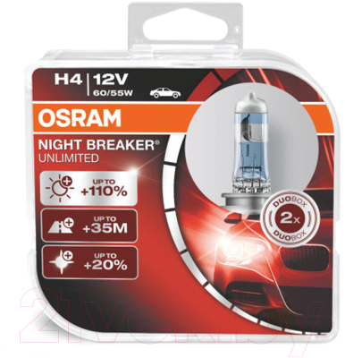 Комплект автомобильных ламп Osram H4 64193NBU-HCB