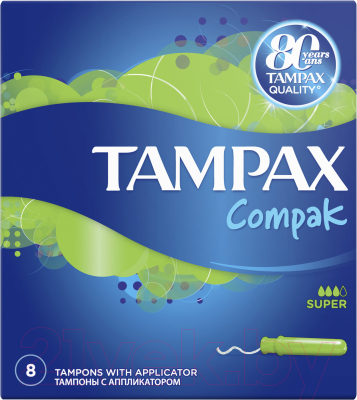 Тампоны гигиенические Tampax Compak Super (8шт)