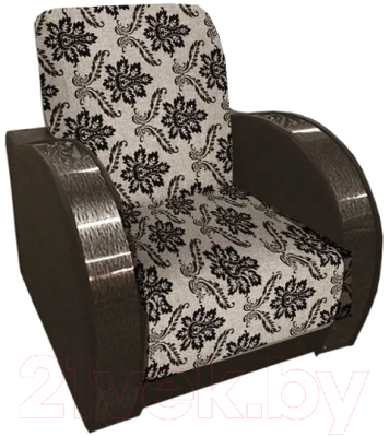 Комплект мягкой мебели Асмана Антуан-1 (рогожка вензель коричневый/кожзам коричневый)